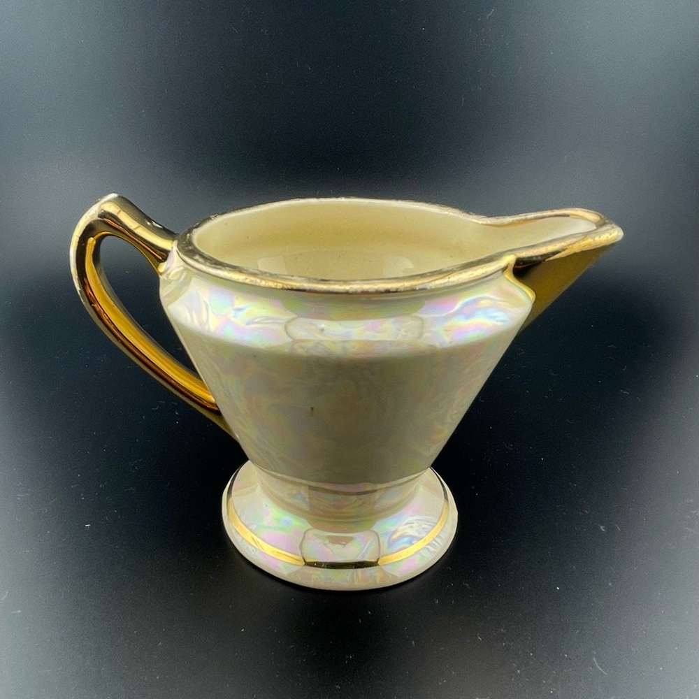 Vintage, Opalescent Lusterware With Gold Trim Pearlized Creamer Pearl China Co.